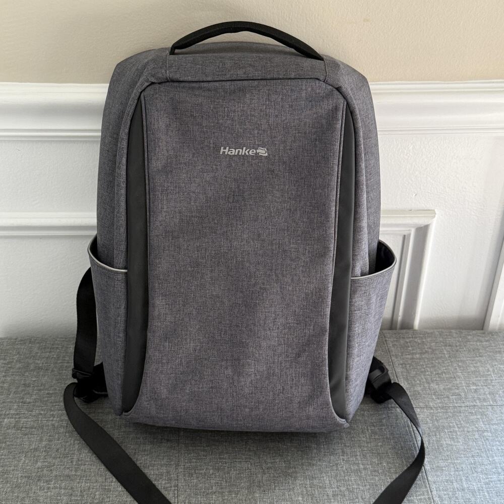 Hanke Laptop Backpack Gray Travel Anti-theft Padded Straps